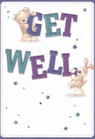 A radiant feeling of optimism defines this get well card, wonderfully in tune with the kind-hearted spirit that weaves through Harlington's close-knit neighbourhoods. Two lovable figures-a chubby teddy sitting atop a bold, shimmering 'GET' and a joyful puppy winding affectionately around the sturdy 'WELL'-are rendered with expressive, cuddle-worthy detail. The hues of indigo and teal in the text leap off a soft cream background, creating lively contrast while scattered stars in sapphire, plum, and turquoise tumble playfully across the design. The bear's fluffy fur and the pup's soft, velvety ears are so beautifully illustrated that you can almost feel their hug, akin to the comfort of a freshly made bouquet delivered from a local Harlington florist. Every visual element is a testament to connection and care: the animated typography, the sparkling constellation, and the joyful energy that ties the composition together. Whether delivered on its own or alongside thoughtful flowers from Flower Delivery Harlington, this card offers an emotional balm, lighting the way to recovery with tangible warmth and sincerity.